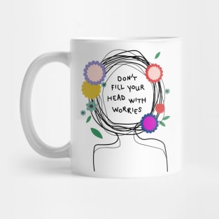 Mental health awareness anxiety worries depression therapy selflove Mug